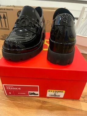 Wishbone Black Patent Leather Loafers (with box!!)